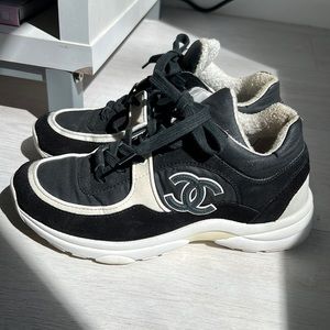 Black & White Chanel Trainers